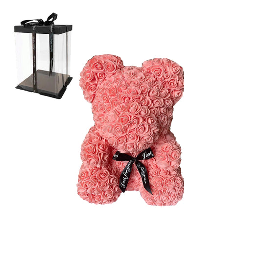 Coral Roses Bear