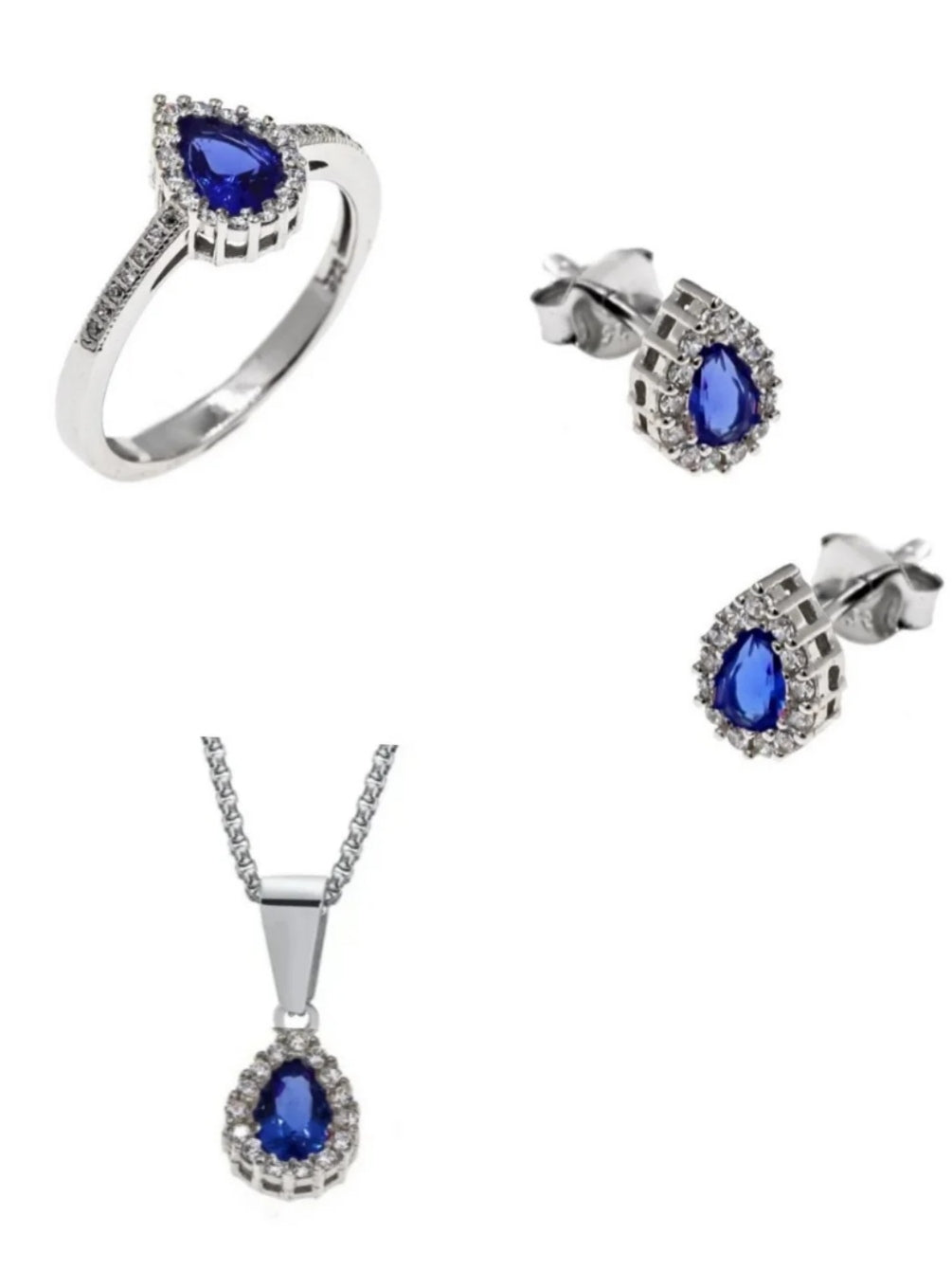 Set Zircon Blue 925